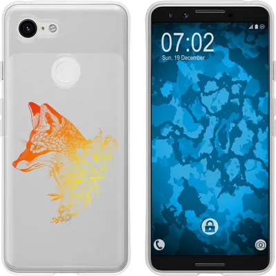 Produktbild von PhoneNatic Case kompatibel mit Google Pixel 3 Silikon-Hülle Floral Fuchs M1-2