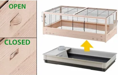 Produktbild von Ferplast Kaninchenkäfig Arena 120 125 x 64,5 x 51 cm 57089717