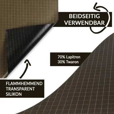 Produktbild von FireMat Gold Edition 50x80cm, Feuerfeste Unterlage. Indoor & Outdoor geeignet.Rutschfest & Wasserfest. Für Camping & Elektrogeräte DIN EN ISO 11925-2