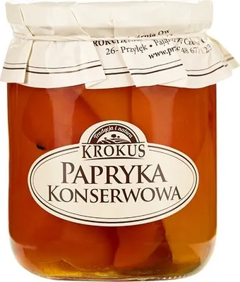 Zdjęcie produktu dla PAPRYKA KONSERWOWA BEZGLUTENOWA 480 g (230 g) - KROKUS