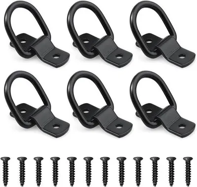 Immagine prodotto di Set da 6 pezzi con anello a D, staffa e viti, portata 400 kg, per rimorchi, autocarri e barche
