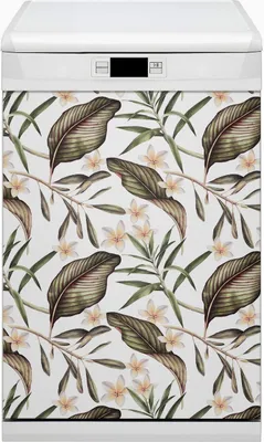 Produktbild von Abwaschbar 45x80 cm Geschirrspüle Magnetmatte Küche Dekorative  - Blätter und Blüten
