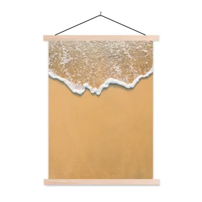 Produktbild von MuchoWow® Textilposter Strand - Sommer - Meer 60x80 cm mit holzfarbenen Rahmen - Wandbild
