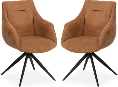 Produktbild von MX Sofa Colin – Esszimmerstühle – Cognac – 2er-Set