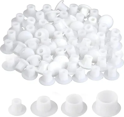 Produktbild von Abdeckkappen für Bohrlöcher 240 Stück Lochstopfen Möbel Schraubenabdeckung Lochabdeckung Weiß Bohrloch Abdeckkappen (5mm/6mm/8mm/10mm)