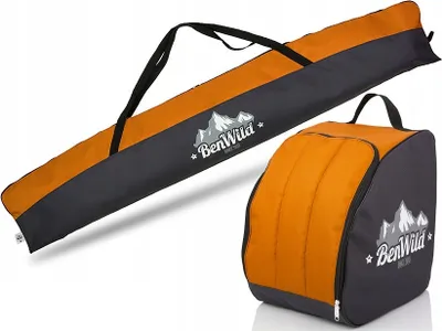 Immagine prodotto di Set borsa porta scarponi + borsa porta sci Set sci 180 cm Cordura 600 x 600D; arancione