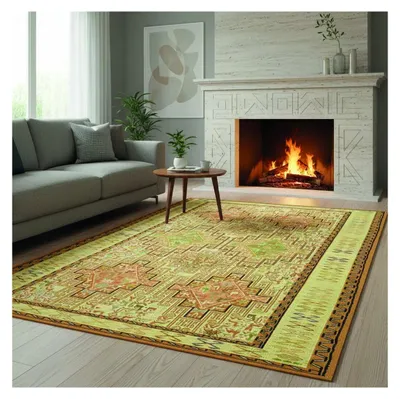 Productafbeelding van Melis Home Chenille kilim tapijt Beige 80x150 cm Vintage met etnische patronen, Katoen, wasbaar, antislip, digitale print, 9 mm
