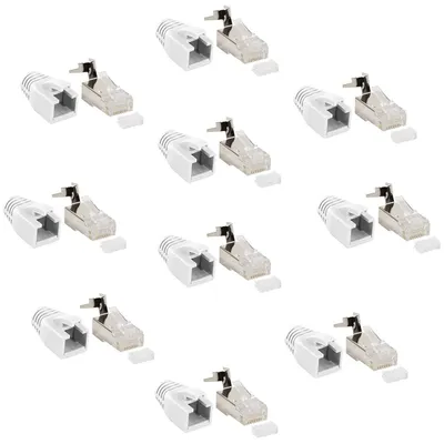 Productafbeelding van 10 stuks RJ45-netwerkstekker CAT 7A, CAT 6A, tot 10 Gigabit