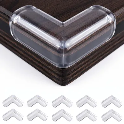 Produktbild von 20 x Eckenschutz Baby Kantenschutz Selbstklebend Transparent Durchsichtiger Gummi Kindersicherung Tisch Möbel Eckenschutz für Kinder Baby Retoo