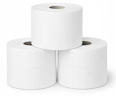 Zdjęcie produktu dla Ręcznik papierowy 1 szt. mini) toaletowy dwuwarstwowy mega duża rolka (50 metrów)