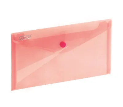 Zdjęcie produktu dla Grand Koperta Czerwona 225X124Mm - Na Zatrzask, Polipropylen