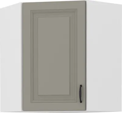 Zdjęcie produktu dla Szafka narożna górna SOPHIA – 60 x 60 cm, jasnoszara/biała