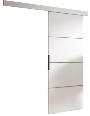Image de KIER FURNITURE - Porte coulissante MALIBU PLUS 80 - Polyvalente - Blanche 86 x 205 x 1,6 cm