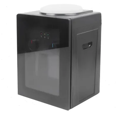 Obrázek produktu pro Dávkovač vody – stolní zařízení – teplá a studená voda – 550 W, rychlý ohřev, 75 W chlazení – 220 V – pro lahve o objemu 3,5–18 litrů – černá barva