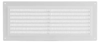 Zdjęcie produktu dla Wentylacyjna kratka 300x130 mm, wykonana z białego tworzywa ABS, z ochroną przed owadami