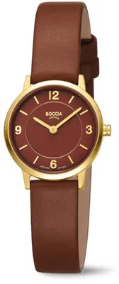 Image de Boccia Damenuhr Titan braun 3371-02