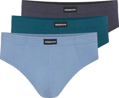 Imagen del producto de Paquete de 3 calzoncillos clásicos Henderson, color gris azul, 100% algodón, talla M