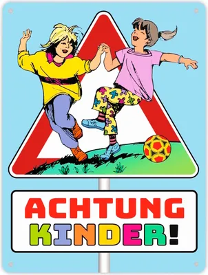 Produktbild von Warnschild Achtung Kinder Metallschild XL in 21x28 cm zum Thema
