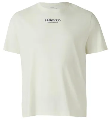 Produktbild von s.Oliver Übergrößen Basic-T-Shirt weiß Logoprint