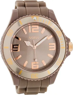Produktbild von Oozoo Armbanduhr hellbraun Silikon Timepieces Damen Analog-Quarzuhr UOC5041A