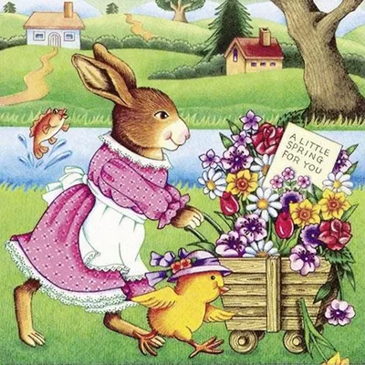 Produktbild von ARTMiE Decoupage-Serviette A little Spring for you 33 × 33 cm