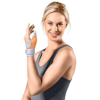 Produktbild von Mittelhand-Daumenschiene beige>>>>Gr. L links