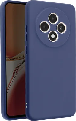 Produktbild von Avizar, Soft Touch Hülle Silikon Oppo Reno 12F, matte Rückseite, Nachtblau