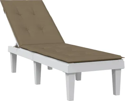 Produktbild von "2026 Promotion" Liegestuhl-Auflage Melange Taupe (75+105)x50x4 cm Stoff - Gartenmöbelauflagen CC22997