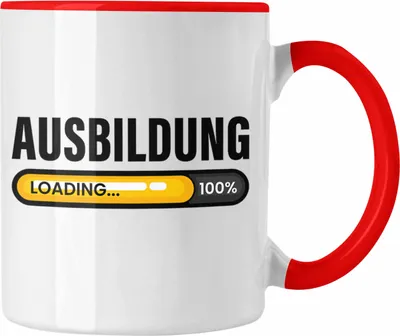 Produktbild von Trendation -  Azubi Loading Tasse Geschenk für Azubis Bester Auszubildender Prüfung Bestanden Azubi (Rot)