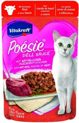Produktbild von VITAKRAFT POESIE DELICE Rindfleisch - Nassfutter für Katzen - 85 g