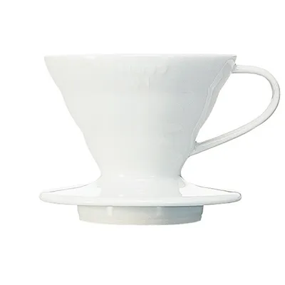 Produktbild von HARIO Drip V60-01 - Keramik Kaffee Dripper / Kaffeefilter mit Messbecher