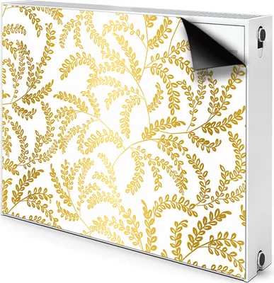 Produktbild von Magnet Heizkörperabdeckung Heizkörperverkleidung Verkleidung Abdeckung 90x60 cm  - Goldene Blätter