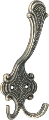 Produktbild von Huthaken Kufstein B 58 mm, H 148 mm, Zinkdruckguss messing antik brüniert