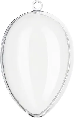 Produktbild von vbs Acryl Ei 6 cm, glasklar, teilbar, mit Aufhängeöse, für Lichterketten und Dekorationen