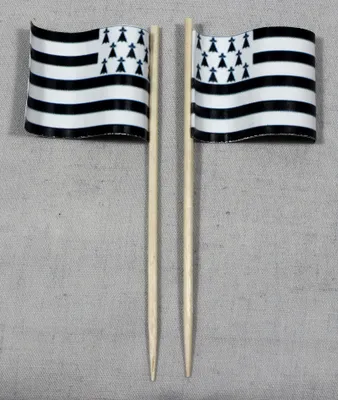 Produktbild von Party Picker Flagge Bretagne Frankreich 25 Stück Beutel Papierfähnchen
