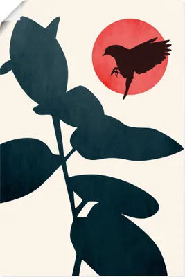 Produktbild von ARTland Poster Japanischer Vogel Größe: 20x30 cm