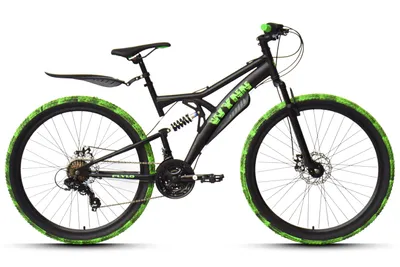 Produktbild von WYNN Mountainbike Fully 27,5 Zoll FLY1.0 schwarz-grün Rahmenhöhe 46 cm Damen Herren 21 Gänge
