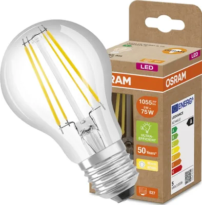 Obrázok produktu pre LEDVANCE 4099854009617, 5 W, 75 W, E27, 1055 lm, 50000 h, Teplá biela