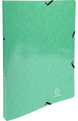 Image de Exacompta 20x Classeur à élastiques 2 anneaux 15mm Iderama A4 Vert foncé 54898E