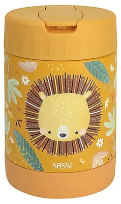 Imagen del producto de Térmico para alimentos para bebés, de acero inoxidable, con motivos de animales - 22 x 7 cm - Naranja | de Sassi Junior