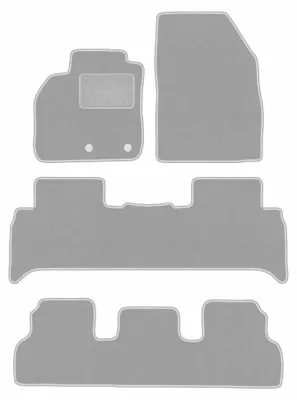 Productafbeelding van Velours automatten voor Renault Grand Scenic III 2009-2015 – 4-delig, grijs, op maat – Wielganizator OSLO