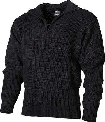 Produktbild von MFH Pullover, "Troyer", mit Reißverschluss, schwarz