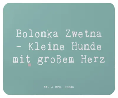 Produktbild von Mr. & Mrs. Panda Mousepad Spruch Bolonka Zwetna Herz - Meeresbrise - Geschenk, hypoallergen, kleine Hunde, laptop, Hunderasse, verspielte, großes, mauspad, Mouse Pad, pc