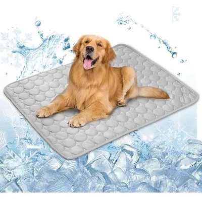 Obrázek produktu pro Chladicšª podlo?ka pro psy, 100 x 70 cm, odolnš¢ proti po?krš¢bš¢nšª, odolnš¢ a vyrobenš¢ z vysoce kvalitnšªho polyesteru, chladicšª deka pro psy, netoxickš¢ a sklš¢dacšª, samochladicšª podlo?ka pro psy pro vnit?nšª i venkovnšª pou?itšª