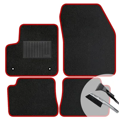 Immagine prodotto di Set di tappetini in velluto, color rosso, compatibili con: Alfa Romeo GT (2003-2010)