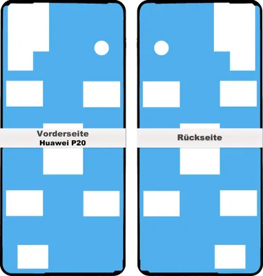 Produktbild von Huawei P20 Akkudeckel Klebefolie Kleber Backcover Rahmen Batterie Glue
