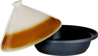 Zdjęcie produktu dla Naczynie Do Duszenia Mięsa Warzyw Tajine Ceramiczna Pokrywka Alpina 30X25