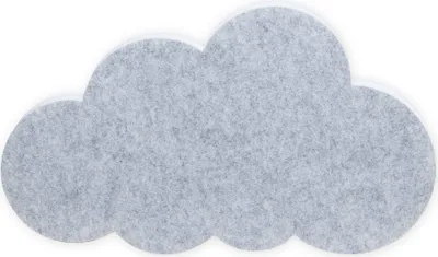 A light gray cloud-shaped acoustic panel.