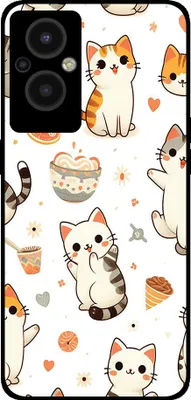 Produktbild von Smartphonica Telefon Fall geeignet für Oppo Reno8 Lite mit Katze drucken - TPU zurück Abdeckung Fall Katze Design