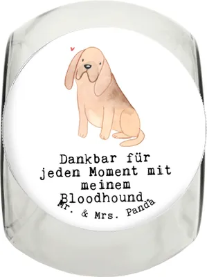 Produktbild von Mr. & Mrs. Panda Dose Bloodhound Moment XL 2000ml - Weiß - Geschenk, Bluthund, St. Hubertushund, Aufbewahrungsdose, Keksdose, glasbehälter, Glasdose, Vorratsbehälter